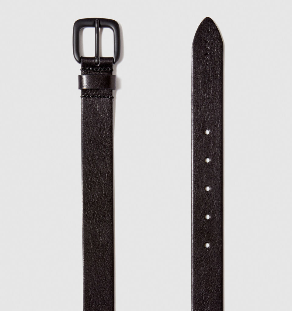 Leather belt - men's belts - Black | Sisley image number 2